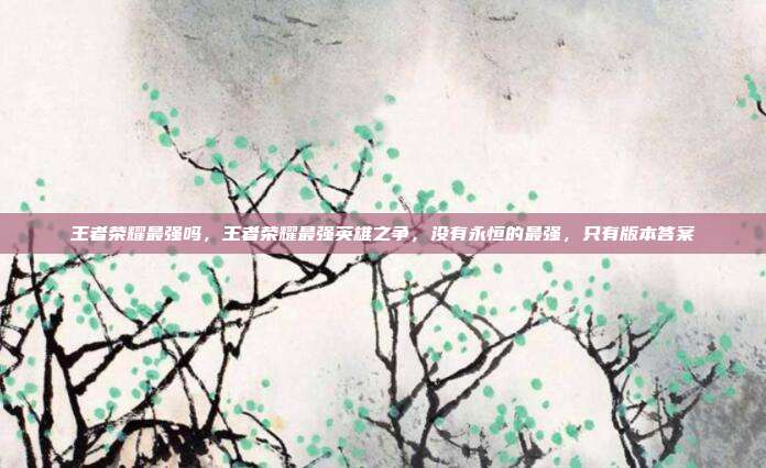 王者荣耀最强吗，王者荣耀最强英雄之争，没有永恒的最强，只有版本答案