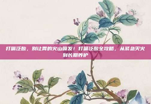 打嗝泛酸，别让胃的火山喷发！打嗝泛酸全攻略，从紧急灭火到长期养护