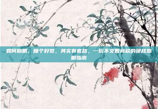 如何助眠，睡个好觉，其实有套路，一份不交智商税的硬核助眠指南