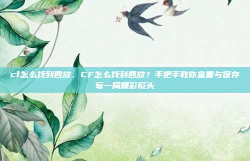 cf怎么找到回放，CF怎么找到回放？手把手教你查看与保存每一局精彩镜头