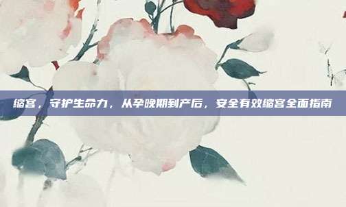 缩宫，守护生命力，从孕晚期到产后，安全有效缩宫全面指南