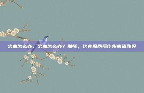出血怎么办，出血怎么办？别慌，这套保命操作指南请收好