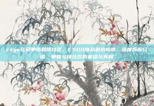 csgo红锁单锁和锁社区，CSGO饰品避坑指南，深度拆解红锁、单锁与锁社区的套路与真相