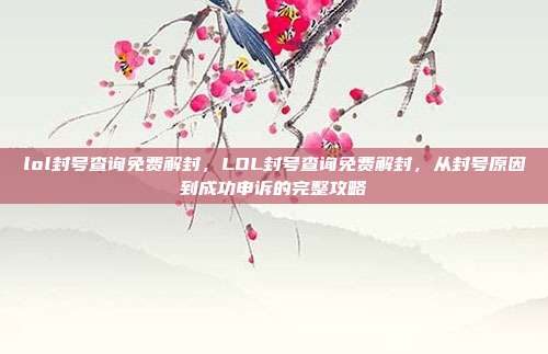 lol封号查询免费解封，LOL封号查询免费解封，从封号原因到成功申诉的完整攻略
