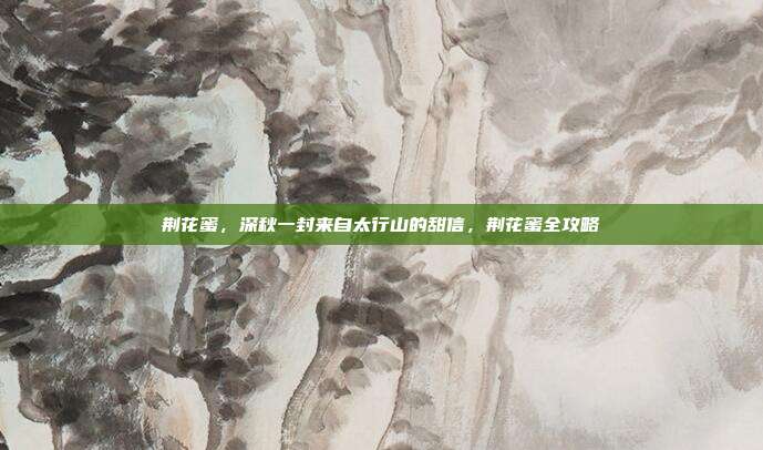 荆花蜜，深秋一封来自太行山的甜信，荆花蜜全攻略