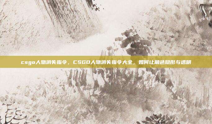 csgo人物消失指令，CSGO人物消失指令大全，如何让角色隐形与透明