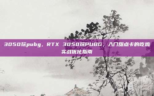3050玩pubg，RTX 3050玩PUBG，入门甜点卡的吃鸡实战优化指南