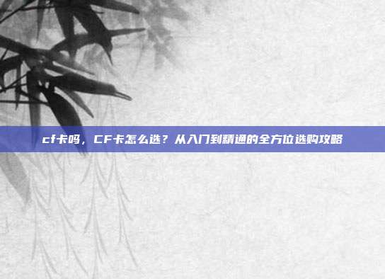 cf卡吗,CF卡怎么选?从入门到精通的全方位选购攻略
