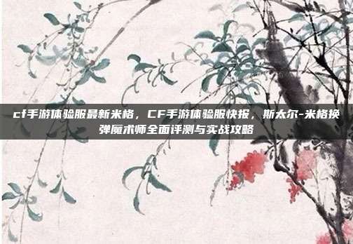cf手游体验服最新米格,CF手游体验服快报,斯太尔-米格换弹魔术师全面评测与实战攻略