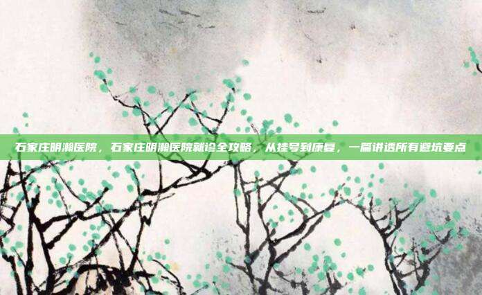 石家庄明瀚医院，石家庄明瀚医院就诊全攻略，从挂号到康复，一篇讲透所有避坑要点