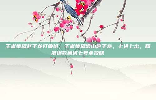 王者荣耀赵子龙打鲁班，王者荣耀常山赵子龙，七进七出，精准提款鲁班七号全攻略