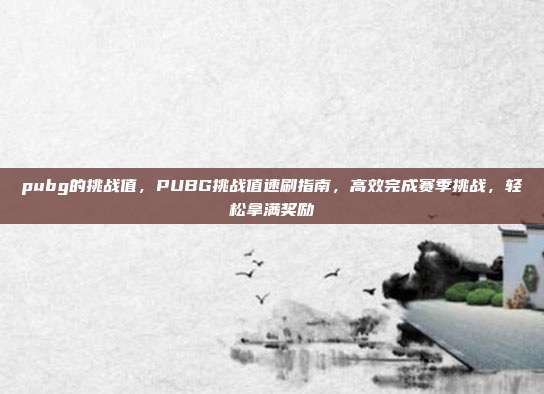 pubg的挑战值，PUBG挑战值速刷指南，高效完成赛季挑战，轻松拿满奖励
