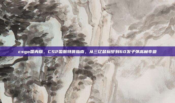 csgo国内版,CS2国服特供指南,从三亿鼠标梦到60发子弹高帧率爹