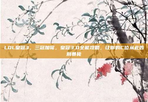 LOL皇冠3，三冠加冕，皇冠3.0全能攻略，让你的C位从此告别暴毙