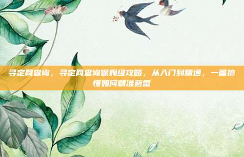 寻定网查询,寻定网查询保姆级攻略,从入门到精通,一篇搞懂如何精准避雷