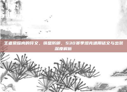 王者荣耀肉的符文,铁壁防御,S30赛季坦克通用铭文与出装深度解析