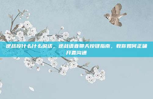 逆战按什么什么说话,逆战语音聊天按键指南,教你如何正确开麦沟通