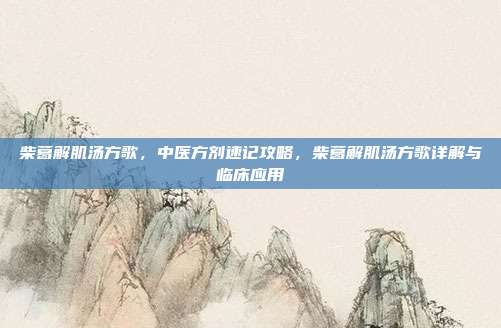 柴葛解肌汤方歌，中医方剂速记攻略，柴葛解肌汤方歌详解与临床应用