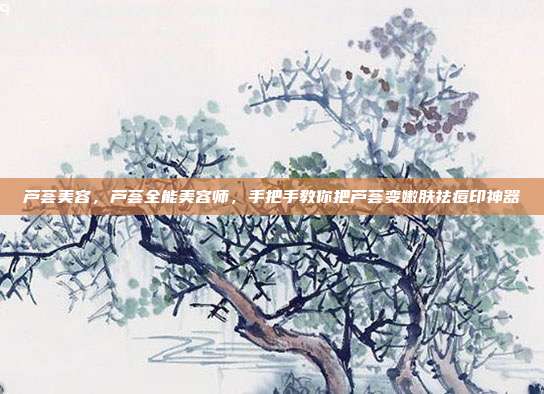 芦荟美容,芦荟全能美容师,手把手教你把芦荟变嫩肤祛痘印神器