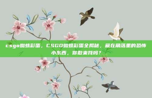 csgo蜘蛛彩蛋,CSGO蜘蛛彩蛋全揭秘,藏在角落里的恐怖小东西,你敢来找吗?