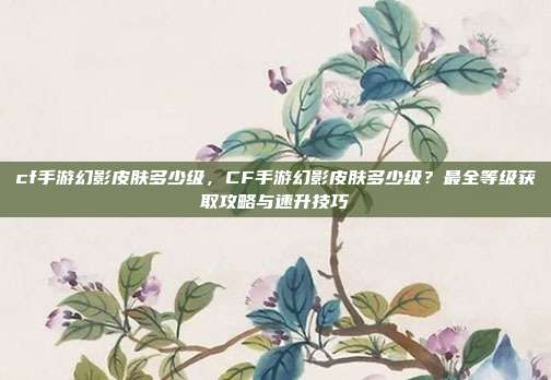 cf手游幻影皮肤多少级,CF手游幻影皮肤多少级?最全等级获取攻略与速升技巧