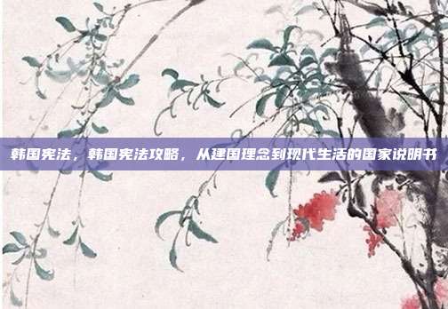 韩国宪法,韩国宪法攻略,从建国理念到现代生活的国家说明书