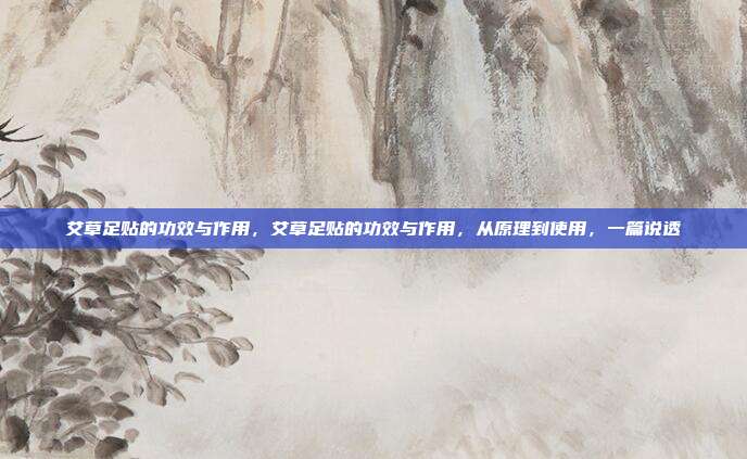 艾草足贴的功效与作用,艾草足贴的功效与作用,从原理到使用,一篇说透