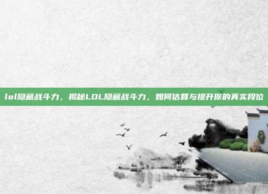 lol隐藏战斗力,揭秘LOL隐藏战斗力,如何估算与提升你的真实段位