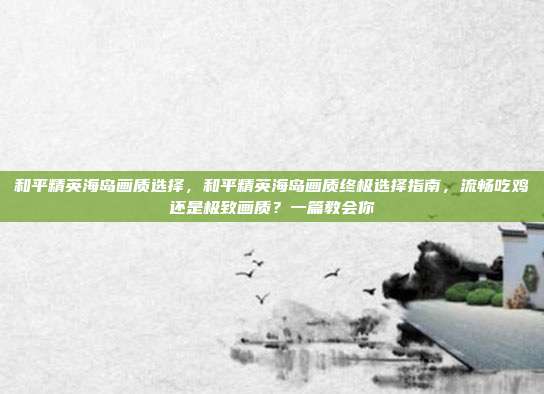 和平精英海岛画质选择,和平精英海岛画质终极选择指南,流畅吃鸡还是极致画质?一篇教会你