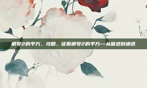 根号2的平方,攻略,征服根号2的平方—从困惑到通透