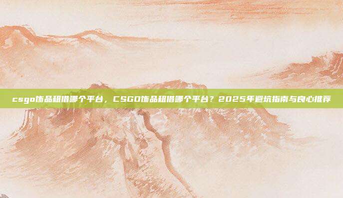 csgo饰品租借哪个平台,CSGO饰品租借哪个平台?2025年避坑指南与良心推荐