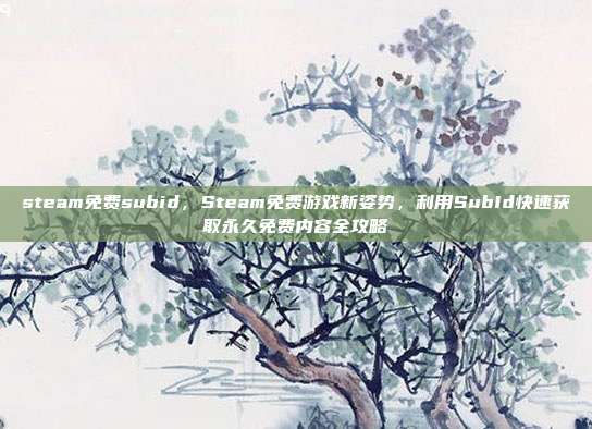 steam免费subid,Steam免费游戏新姿势,利用SubId快速获取永久免费内容全攻略