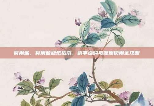 食用盐，食用盐避坑指南，科学选购与健康使用全攻略