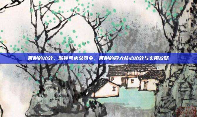 香附的功效,解锁气病总司令,香附的四大核心功效与实用攻略