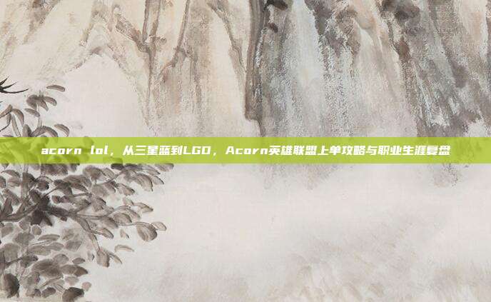 acorn lol,从三星蓝到LGD,Acorn英雄联盟上单攻略与职业生涯复盘