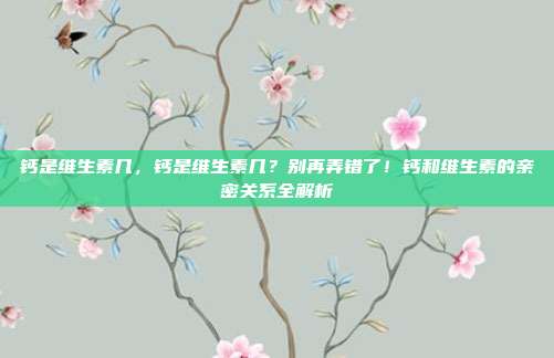 钙是维生素几,钙是维生素几?别再弄错了!钙和维生素的亲密关系全解析
