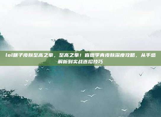 lol瞎子皮肤至高之拳,至高之拳!盲僧李青皮肤深度攻略,从手感解析到实战连招技巧