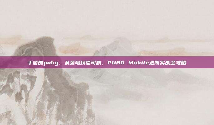 手游的pubg,从菜鸟到老司机,PUBG Mobile进阶实战全攻略
