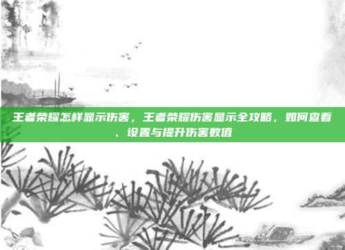 王者荣耀怎样显示伤害，王者荣耀伤害显示全攻略，如何查看、设置与提升伤害数值