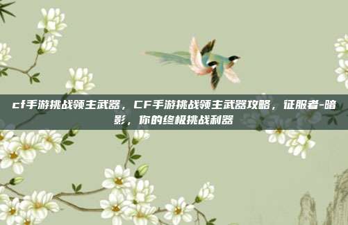 cf手游挑战领主武器,CF手游挑战领主武器攻略,征服者-暗影,你的终极挑战利器