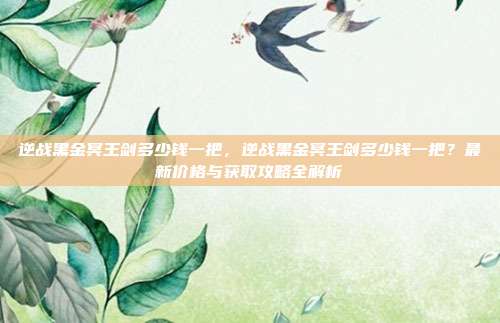 逆战黑金冥王剑多少钱一把,逆战黑金冥王剑多少钱一把?最新价格与获取攻略全解析