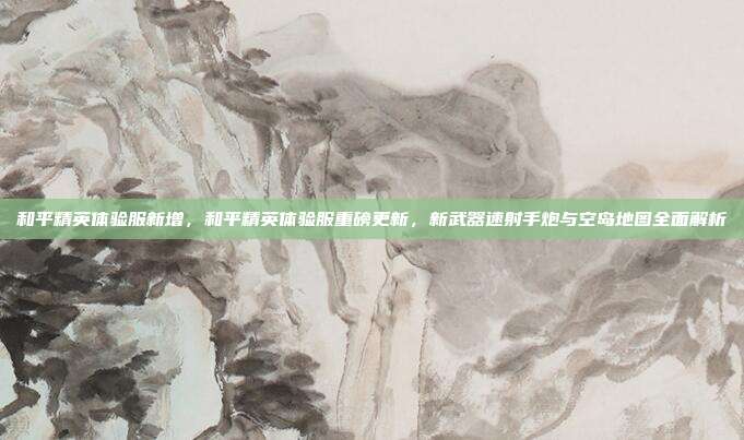 和平精英体验服新增,和平精英体验服重磅更新,新武器速射手炮与空岛地图全面解析