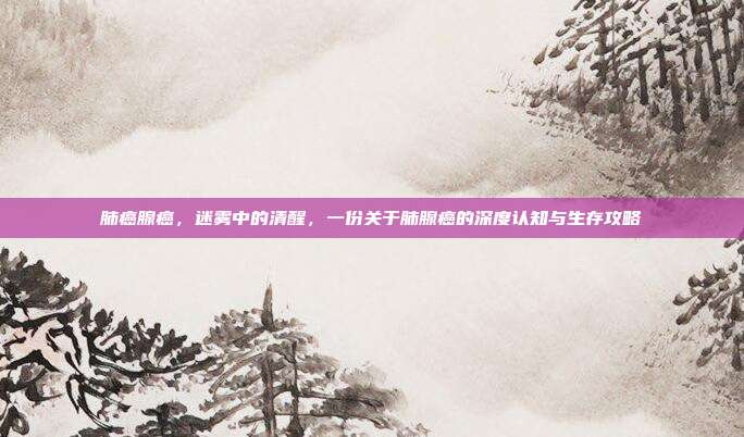 肺癌腺癌,迷雾中的清醒,一份关于肺腺癌的深度认知与生存攻略