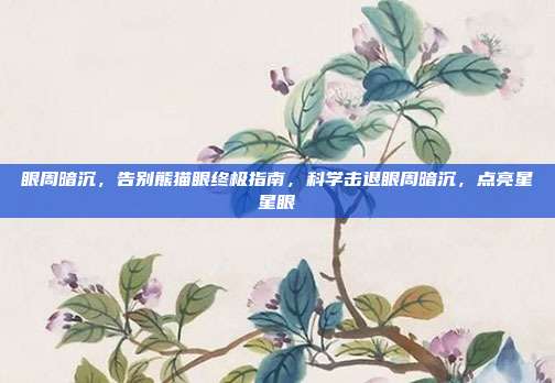 眼周暗沉,告别熊猫眼终极指南,科学击退眼周暗沉,点亮星星眼