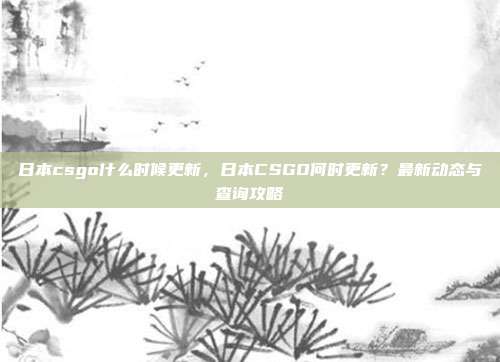 日本csgo什么时候更新,日本CSGO何时更新?最新动态与查询攻略
