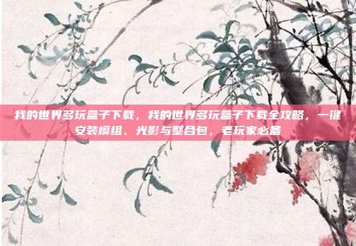我的世界多玩盒子下载，我的世界多玩盒子下载全攻略，一键安装模组、光影与整合包，老玩家必备