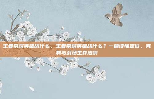 王者荣耀英雄战什么，王者荣耀英雄战什么？一篇读懂定位、克制与战场生存法则