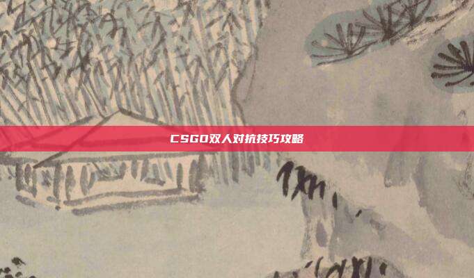 CSGO双人对抗技巧攻略