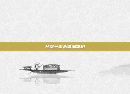 孙坚三国杀鲁肃攻略