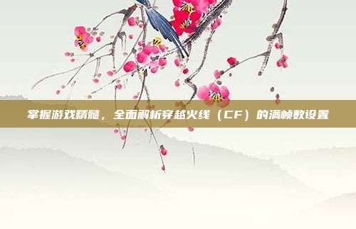 掌握游戏精髓，全面解析穿越火线（CF）的满帧数设置